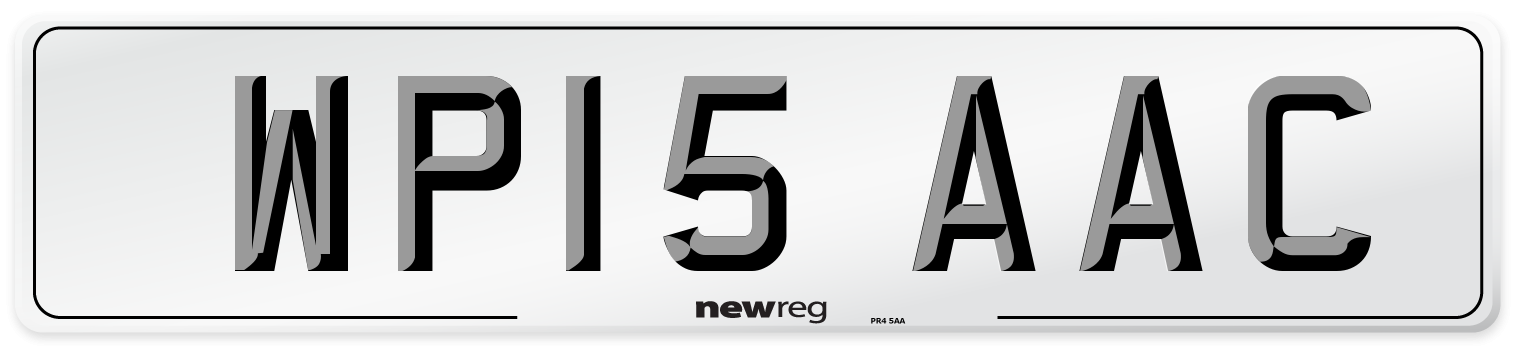 WP15 AAC Number Plate from New Reg